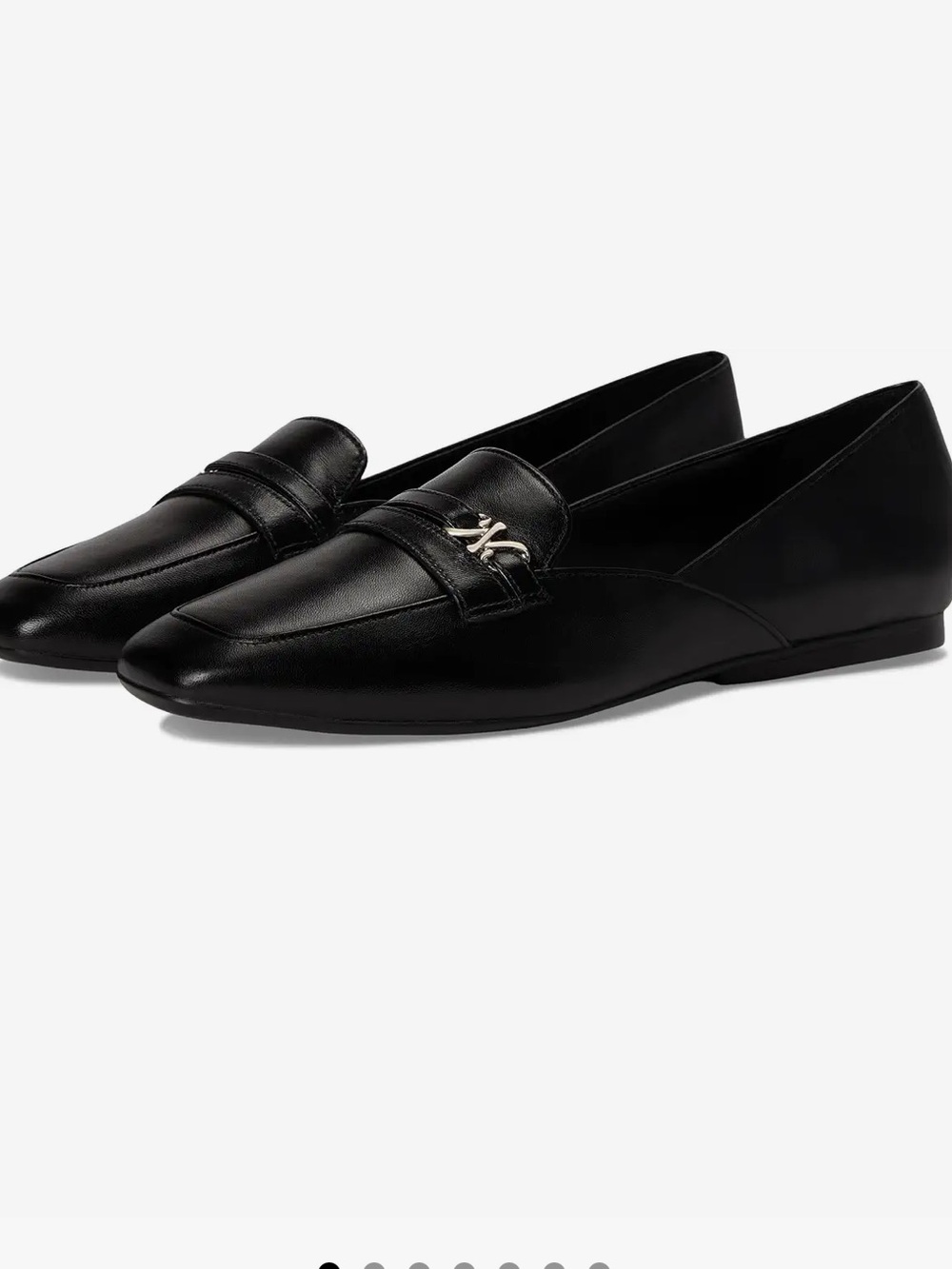 NIB Naturalizer Create Black Leather Slip On Loafers Women's 7M Square Toe - Picture 2 of 15